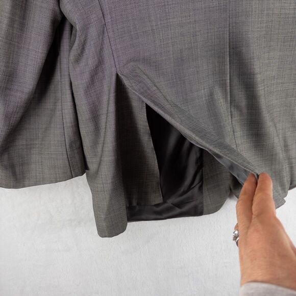 Lauren Ralph Lauren Men's 44R Gray Suit Jacket Blazer 3 Button 100% Wool Classic - Picture 8 of 11